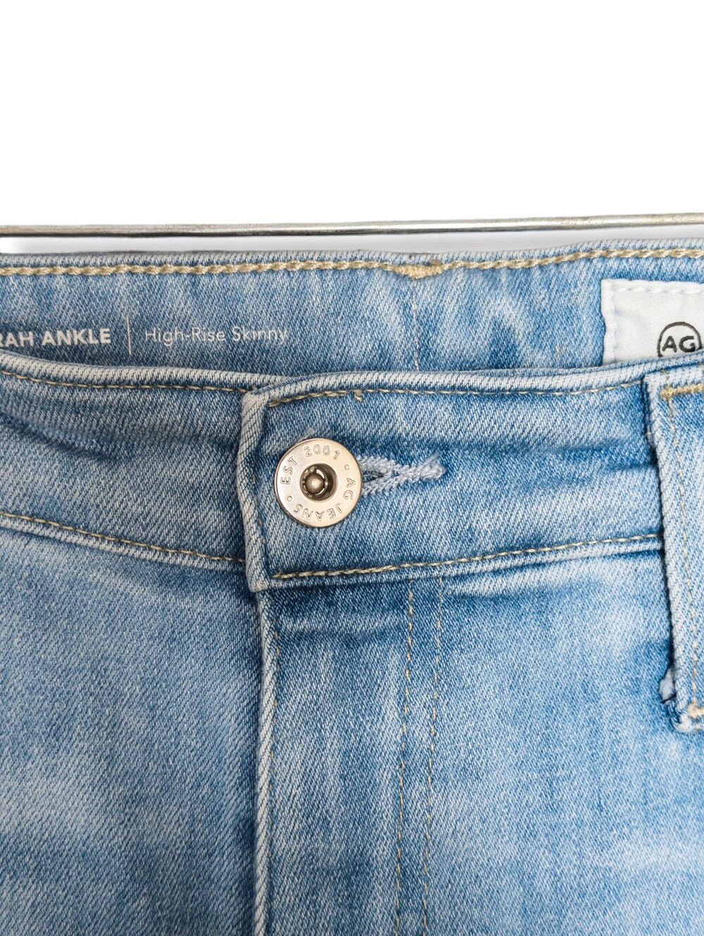 AG Farrah Ankle Skinny High Rise Light Blue Jeans Size 28 - Picture 6 of 13